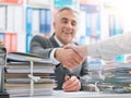 Business people shaking hands in the office