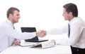 Business people shaking hands to seal a deal Royalty Free Stock Photo