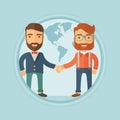 Business people shaking hands vector illustration. Royalty Free Stock Photo