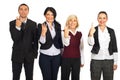 Business people showing counting fingers Royalty Free Stock Photo