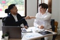 Business people showing Fist Bump after meeting partnership. Teamwork Concept. Royalty Free Stock Photo