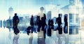 Business People Silhouette Cabin Crew Airport Professional Occupation Royalty Free Stock Photo