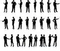 Business People Silhouette Super Set Royalty Free Stock Photo