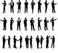 Business People Silhouette Super Set Royalty Free Stock Photo