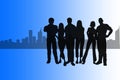 Business People Silhouette. Royalty Free Stock Photo