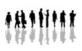 Business people silhouettes Royalty Free Stock Photo