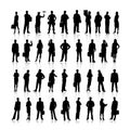 Business people silhouettes Royalty Free Stock Photo