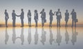 Business people silhouettes Royalty Free Stock Photo