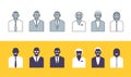 Business people simple avatars collection