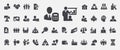 business people situations glyph icon set Royalty Free Stock Photo