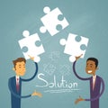 Business People Solution Solve Puzzle Two