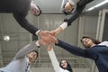 business people holding hands together with team Royalty Free Stock Photo