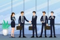 Business people standing and shake hands each other for cooperation and make a deal with their teamwork. Royalty Free Stock Photo