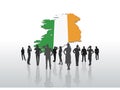 Business people standing under ireland graphic Royalty Free Stock Photo