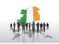 Business people standing under ireland graphic Royalty Free Stock Photo