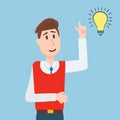 Business people student has an idea character vector design