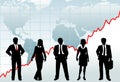 Business people success chart global growth world Royalty Free Stock Photo