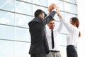 Business People. Successful Team Celebrating a Deal Royalty Free Stock Photo