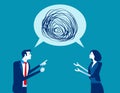 Business people talking nonsense speech. Concept business vector, Bubble speech, Meeting, Communication