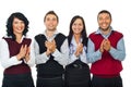 Business people team applauding Royalty Free Stock Photo