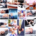 Business people team collage. Royalty Free Stock Photo