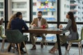 Business people team colleagues in modern office. Man and woman meeting conference and presentation in room Royalty Free Stock Photo