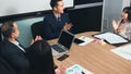 Business people team confident working and communicating together and were clapping applauding Royalty Free Stock Photo