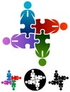 Business people team puzzle