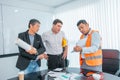 Business people team work while working in board room, design project, discussing ideas,discuss financial statistics together Royalty Free Stock Photo