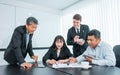 Business people team work while working in board room, design project, discussing ideas,discuss financial statistics together Royalty Free Stock Photo