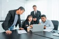 Business people team work while working in board room, design project, discussing ideas,discuss financial statistics together Royalty Free Stock Photo