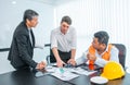 Business people team work while working in board room, design project, discussing ideas,discuss financial statistics together Royalty Free Stock Photo