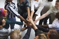 Business People Teamwork Cooperation Hands Together Royalty Free Stock Photo