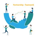 Business people teamwork cooperation and partnership concept.Bus Royalty Free Stock Photo