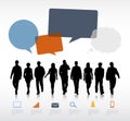 Business People Technology Communication Speech Bubbles Concept