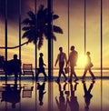 Business People Travel Beach Trip Airport Terminal Concept Royalty Free Stock Photo
