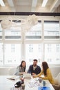 Business people using laptop in meeting room Royalty Free Stock Photo