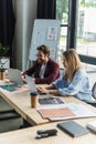 Business people using laptops while working Royalty Free Stock Photo