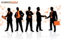 Business People in Various Poses Royalty Free Stock Photo