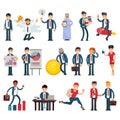 Business people vector businessmen character professional people work in teamwork illustration set of executive woman or