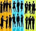 Business People - vector silhouette Royalty Free Stock Photo