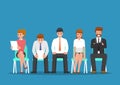 Business people waiting for job interview. Royalty Free Stock Photo