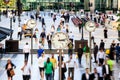 Business People Walking in Canary Wharf