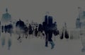 Business People Walking on a City Scape Concept Royalty Free Stock Photo