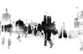 Business People Walking on a City Scape Concept Royalty Free Stock Photo