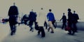 Business People Walking Commuter Rush Hour Concept Royalty Free Stock Photo