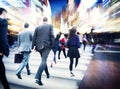 Business People Walking Commuter Travel Motion City Concept Royalty Free Stock Photo