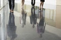 Business People Walking On Marble Flooring Royalty Free Stock Photo