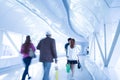 Business people walking in the office corridor. Royalty Free Stock Photo