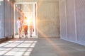 Business people walking in office corridor Royalty Free Stock Photo